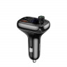 FM трансмиттер Baseus T-Typed Bluetooth MP3 Charger 1USB (CCTM-B01) черный