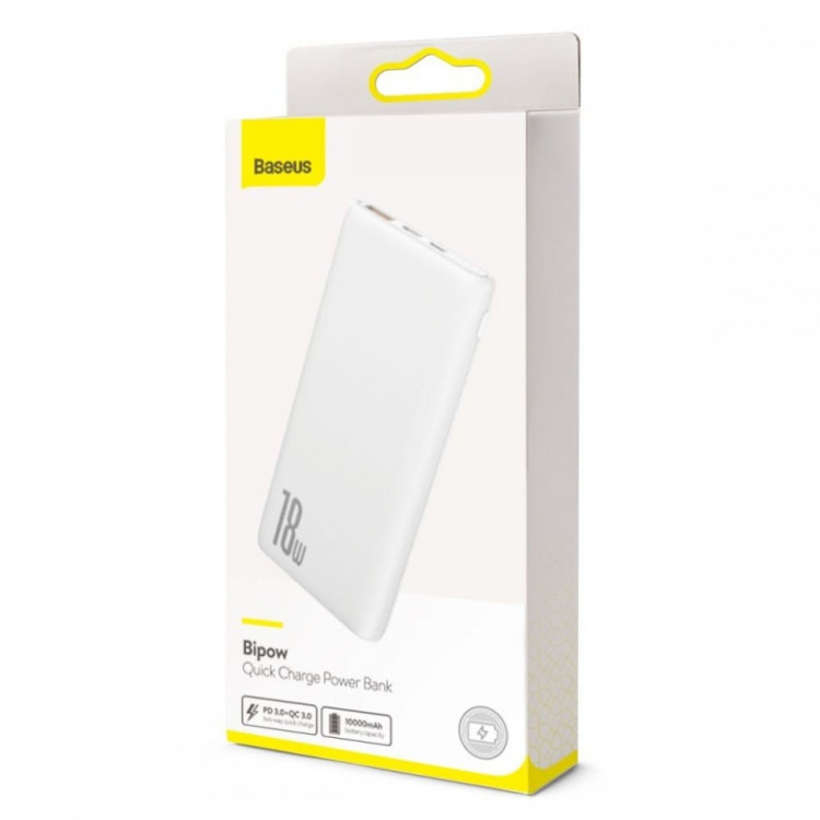 Powerbank Baseus Bipow PD3.0 + QC3.0 18W 10000mAh PPDML-02 белый