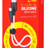 Usb Кабель-зарядка Micro Hoco X21 Plus 25см силиконовый, белый