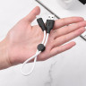 Usb Кабель-зарядка Micro Hoco X21 Plus 25см силиконовый, белый