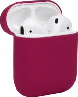 Силиконовый чехол для AirPods бордовый