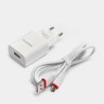 Сетевое зар. устр. Borofone BA20A с шнуром Micro 1USB 2.1A белое
