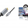 Кабель-переходник Hoco UA13 Type-C (папа) на HDMI 4K (папа) 1.8м серый