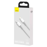 Кабель-зарядка Type-C на Lightning Baseus High Density Braided 20W 1м (CATLGD-02) белый