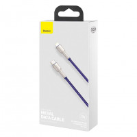 Кабель-зарядка Type-C на Lightning Baseus Cafule Metal 20W 1м (CATLJK-A05) фиолетовый