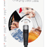 Usb Кабель-зарядка Lightning Hoco X53 Angel 2.4A 1м плоский силиконовый чёрный