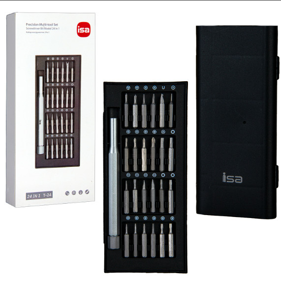 Отвертка с набором Isa Precision Multi-tool Set 24в1 T-24 черный