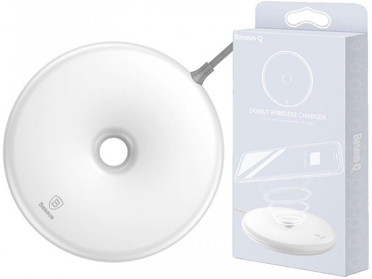 Беспроводное зарядное устройство Baseus Donut Wireless Charger WXTTQ-02 белое