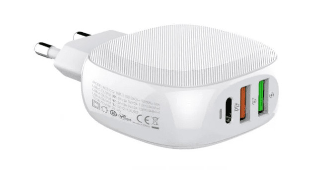 Сетевое зар. устр. LDNIO A3510Q с шнуром Lightning 3USB 30W белое