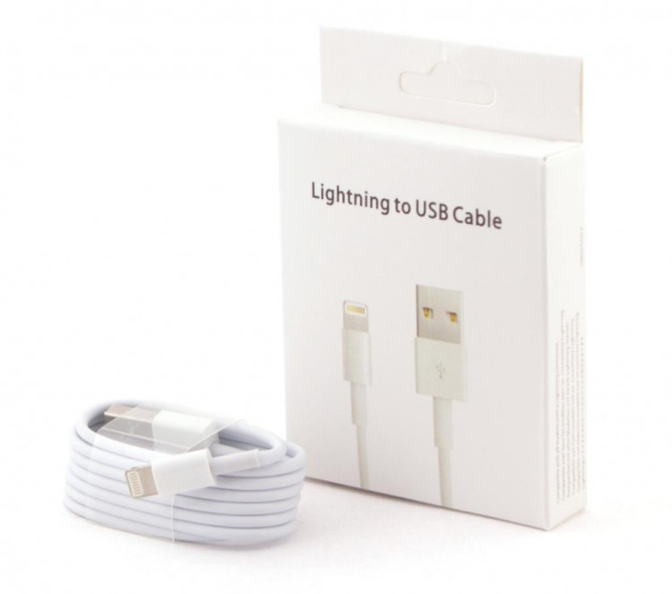 Usb Кабель-зарядка Lightning в упаковке по 10шт класс AA белый