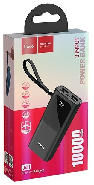 Powerbank Hoco J41 10000mAh 2A 2USB черный
