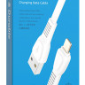 Usb Кабель-зарядка Lightning Hoco X40 Noah 2.4A 1м плоский силиконовый белый