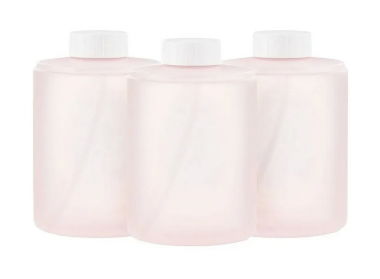 Сменные блоки жидкого мыла для дозатора Xiaomi Mijia AutomaticFoam Soap Dispenser 3шт розовые
