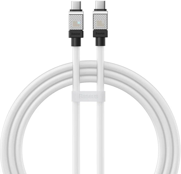 Кабель-зарядка Type-C на Type-C Baseus Baseus CoolPlay Series 100W 1м (CAKW000202) белый