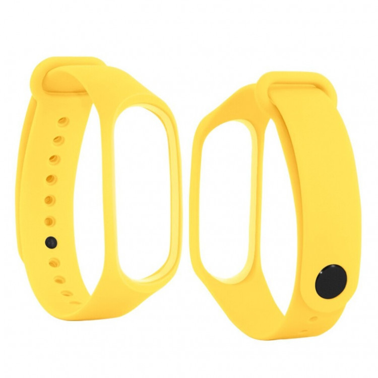 Ремешок для Xiaomi Mi Band 7 силиконовый желтый