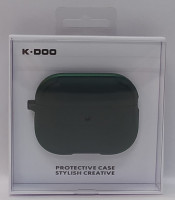 Кожаный чехол для AirPods Pro K-DOO CrashGuard зеленый