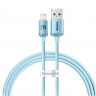 Usb Кабель-зарядка Lightning Baseus Crystal Shine 2.4A 2м (CAJY001203) синий