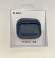 Кожаный чехол для AirPods 3 K-DOO LuxCraft+ синий