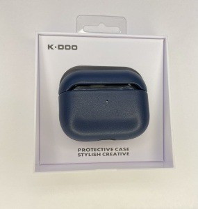 Кожаный чехол для AirPods 3 K-DOO LuxCraft+ синий