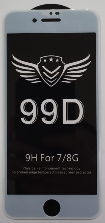 Защитное стекло для i-Phone 7/8 99D белое