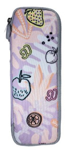 Пенал школьный Xiaomi 90 Points NINETYGO Smart School Pencil Case на молнии розовые фрукты