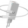 Сетевое зар. устр. Baseus GaN Mini Quick Charger 1USB+1C 45W (CCGAN-Q02) белое