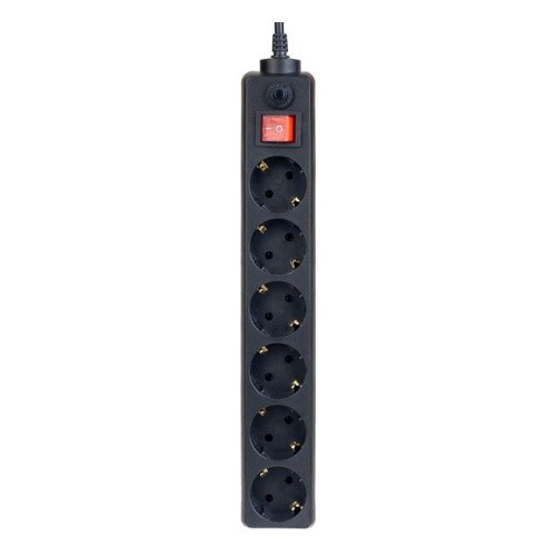 Сетевой фильтр Perfeo Power+ (PF-PP-6/5,0-B) 5м/6 розеток черный