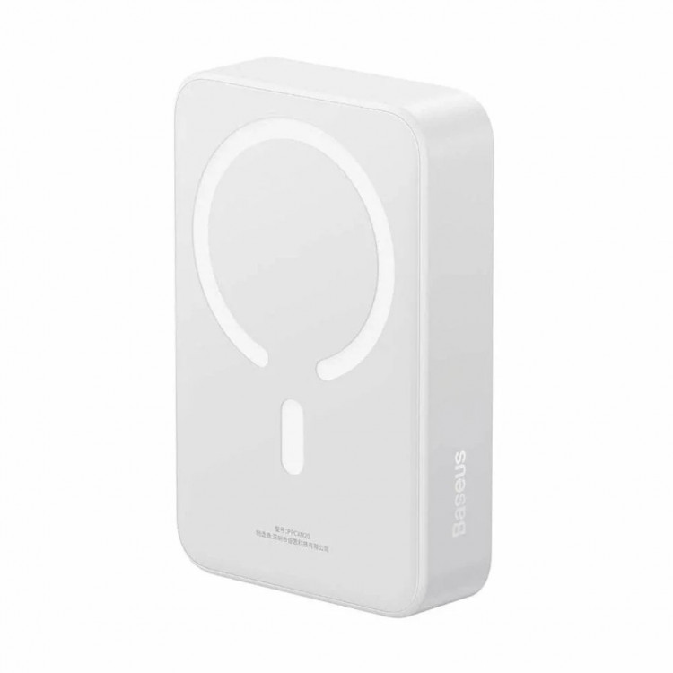 Powerbank с беспроводной зарядкой Baseus Magnetic Wireless 20000mAh 20W (PPCX150002) белый