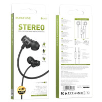 Наушники с микрофоном Borofone BM62 Stereo 1.2м черные
