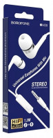 Наушники с микрофоном Borofone BM39 Refined chant 1.2м белые