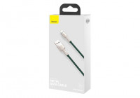 Usb Кабель-зарядка Lightning Baseus Cafule Metal 2.4A 1м (CALJK-A06) зеленый