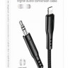 Кабель-переходник Lightning на AUX 3,5mm Hoco UPA18 1м черный