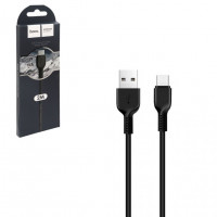 Usb Кабель-зарядка Type-C Hoco X20 Flash 2.4A 2м силиконовый черный