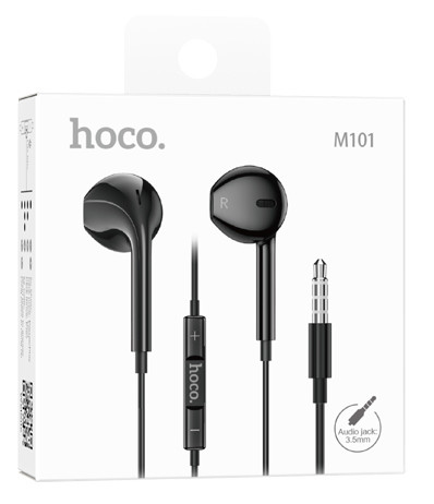 Наушники с микрофоном Hoco M101 1.2м черные