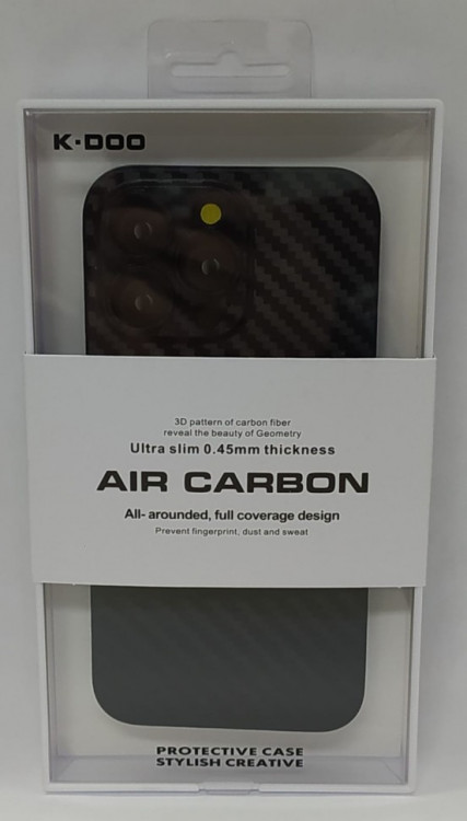 Накладка для i-Phone 13 Pro 6.1" K-Doo Air Carbon пластик чёрная