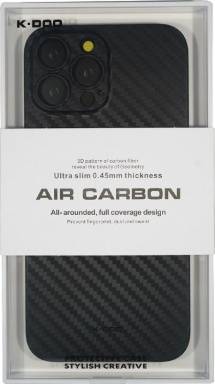 Накладка для i-Phone 13 Pro Max 6.7" K-Doo Air Carbon пластик черная