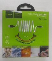 Usb Кабель-зарядка Lightning Hoco X21 Plus Silicone 2.4A 1м мягкий силиконовый красный
