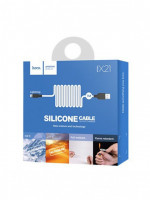 Usb Кабель-зарядка Lightning Hoco X21 Silicone 2A 1м мягкий силиконовый белый