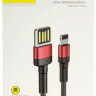 Usb Кабель-зарядка Lightning Baseus Cafule 1м CALKLF-G91 чёрно-красный