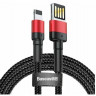 Usb Кабель-зарядка Lightning Baseus Cafule 1м CALKLF-G91 чёрно-красный