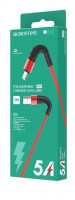 Usb Кабель-зарядка Lightning Borofone BX32 Munificent 5A 1м силиконовый красный