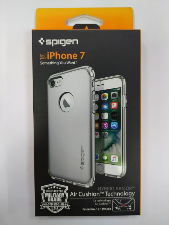 Чехол Spigen для i-Phone 7 Hybrid Armor, серебристый (042CS20694)