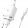 Сетевое зар. устр. Hoco C12Q с шнуром Micro 1USB QC3.0 2.4A белое