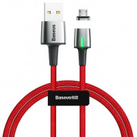 Usb Кабель-зарядка Micro Baseus Zinc Magnetic 2.4A 1м (CAMXC-A09) красный