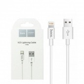 Usb Кабель-зарядка Lightning Hoco X23 1м силиконовый белый