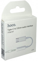 Кабель-переходник Hoco LS35 Type-C (папа) на AUX 3.5мм (мама) белый