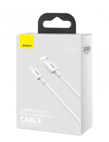 Baseus Superior Series Fast Charging Data Cable USB to Type-C 66W 2m White
