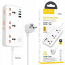 Сетевой фильтр Hoco AC8A 3 розетки/3USB/1USB-C 1.5м белый