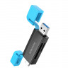 Картридер Borofone DH9 2TB 5Gbps USB/Type-C 3.0 чёрно-синий