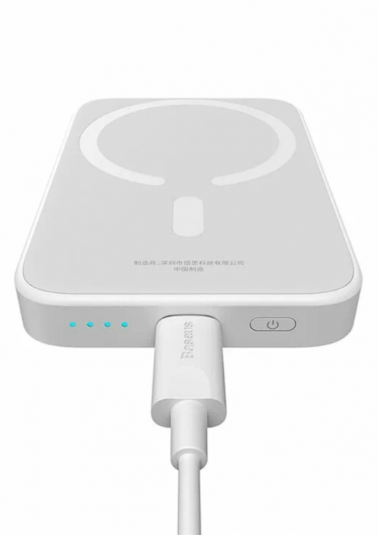 Powerbank Baseus 6000mAh Magnetic Mini Air Wireless Fast charge 20W Type-C белый